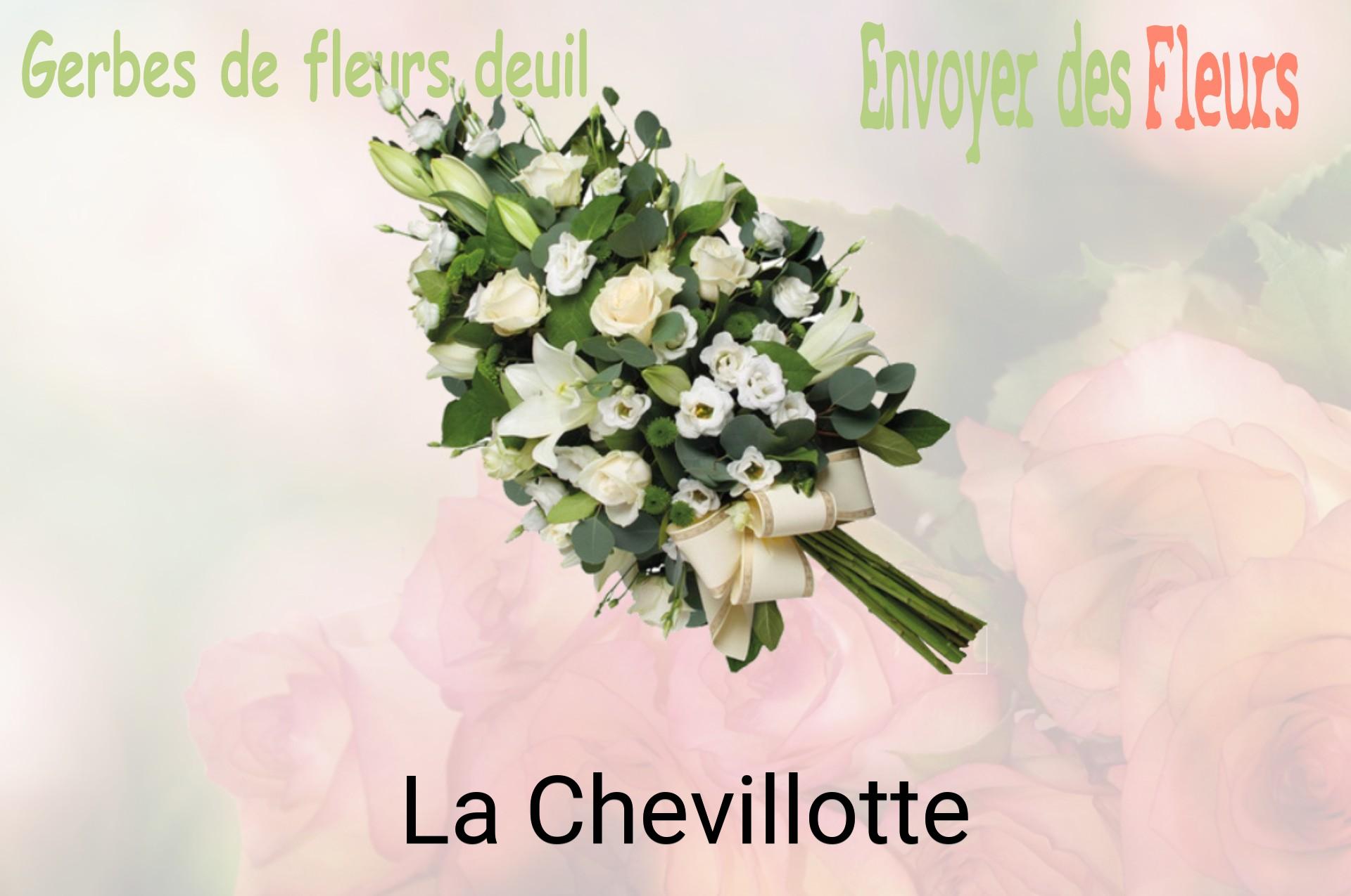 Gerbe de fleurs de deuil livrée à La Chevillotte